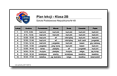 Plan Klasa 2B