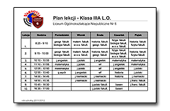 Plan Klasa 3A